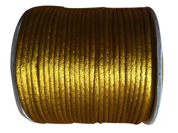 1,5 мм Goldenrod щракне затвора на Опашката Сатен Найлонов Кабел Китайски Възел Във Кабел + Ресни Въже Гривна от Кабели Аксесоари 80 м/ролка