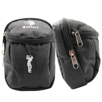 1 Бр. Малка чанта за топки за голф с плетене на една кука, найлон, с капацитет 6 топки за голф, Преносим мини чанта за топките за голф, поясная чанта за голф