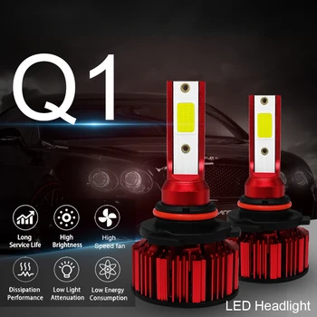 2 бр./лот Q1-led светлини 6000KQ1-HB4/9006 Водоустойчив, взривозащитени, ярки 50 Вата двойка