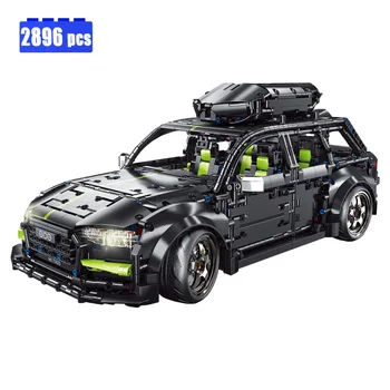 2022 Нов Технически RS6 Комби Строителни Блокове Модел MOC City Черен Спортен Автомобил Тухли САМ Играчки за Момчета Набор Подарък За Рожден Ден