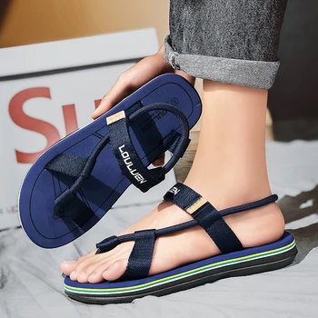2022 Римски сандали в ретро стил, Мъжки Ежедневни чехли дантела, Удобни чехли на Платформа за Мъже, sandalias hombre
