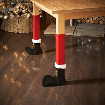 37 см Коледен маса стол калъф за краката коледна украса начало декор Коледни чорапи на Дядо Навидад нова година