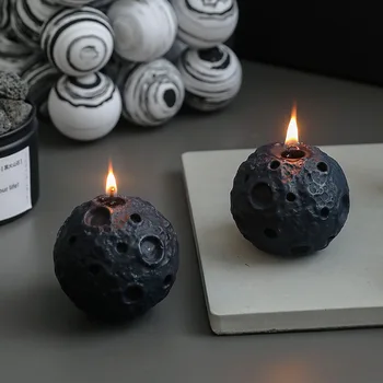 3D Космическа Планета Ароматерапия Свещ Силиконова Форма на DIY Кръгла Топка Ароматерапия Гипсовое Декорация Шоколад Форма За Печене на Торта