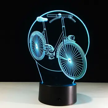 3D Новост Мотор Модел Настолна Лампа Led Сензорен Пулт за Дистанционно Управление Нощни Светлини Спалня Декорация на Дома Детски Подарък За Рожден Ден