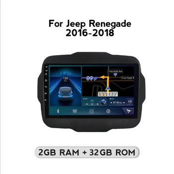 Android 10,1 2 GB + 32 GB Автомобилен Мултимедиен плеър За Jeep Renegade 2016 2017 2018 Авторадио GPS Навигационна Камера