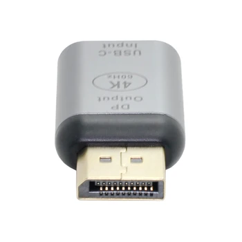 CY USB-C Тип C Женски източник на захранване за приемника Displayport DP HDTV Адаптер 4 До 60 Hz