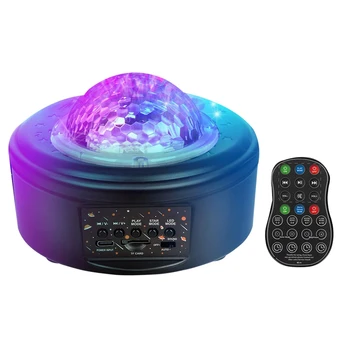 Led нощна светлина Звезден проектор с Bluetooth-високоговорител и дистанционно управление, проектор 10 планети и проектор на океанските вълни,