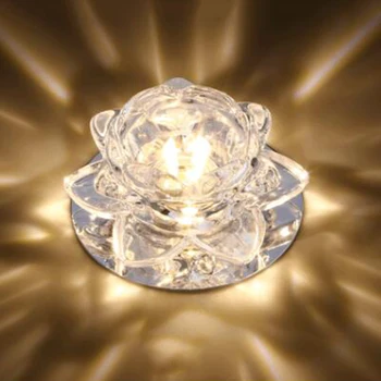 Mordern LED Crystal Коридор Тавана Лампа цвете Преминаване Веранда Осветление Lotus плафониери, Коридор, преминаване на дневна