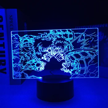 My Hero Academia Аниме Дистанционно LED Лампа Bakugo Midoriya за Подарък за Рожден Ден Декор Спални Манга Притурка 3D Лампа Дропшиппинг