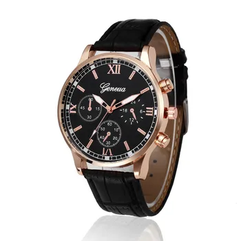 Retro Design Leather Band Аналогов Alloy Quartz Wrist Watch Fashion Watch Men ' s Ladies Clock Simple Gift Часовник Дамски Ръчен