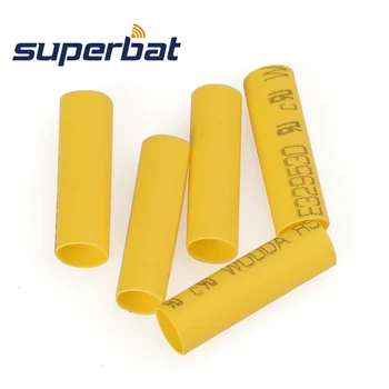 Superbat 100шт Жълта Метална Амбалажна Втулка с Диаметър 3,5 мм, Дължина 18 мм Свиване Тръба