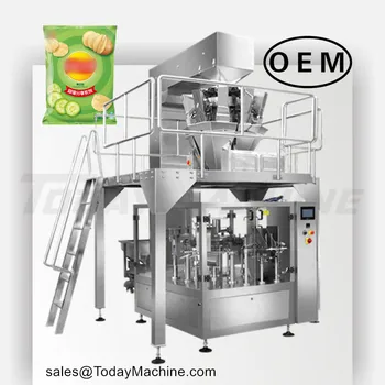 Автоматична машина за опаковане на торбата на прах, захар, мляко на ротари Предварително направена започната от