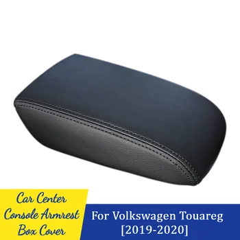 Автомобилна Централната Конзола Подлакътник на Капака на Кутията От Микрофибър Кожена Защитна Подплата За Volkswagen VW Touareg 3th 2019 2020