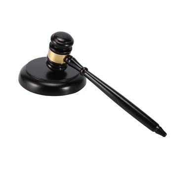 Аукционна чук с дървена судейским чук със звуков елемент на търг за адвокати и съдии, ръчно изработени