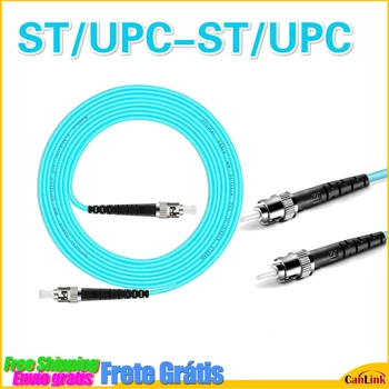 В наличието на Готови Безплатна доставка 10 г 5 бр./лот ST/UPC-ST/UPC мулти-режим оптичен пач кабел OM3 оптичен кабел