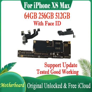 Версия за САЩ LTE 4G Оригиналната дънна Платка За iPhone XS Max дънна Платка Безплатна Система iCloud IOS MB С Пълна Чип Официалната Версия