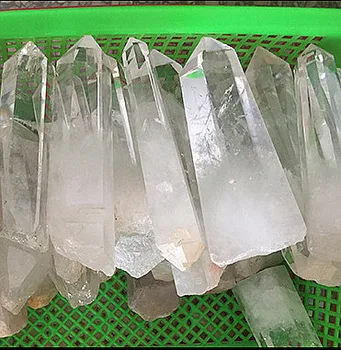 Голям бразилски естествен кварцов кристал бял груб crystal с единични магическа пръчка 1000 гр