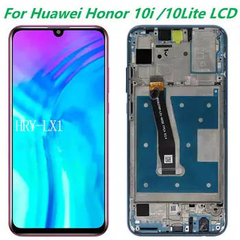 За Huawei Honor 10 Lite LCD дисплей с сензорен екран Дигитайзер В Събирането на Оригиналния 6,21 Honor 10i HRY-LX1 HRY-LX1T LCD дисплей с Рамка