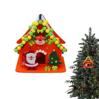 Коледна Къща, Фетровый Декор, Празнични Аксесоари За Diy, Ръкоделие С Модели, 3D Фетровая Апликация, Определени За Извършване на Декорация За Деца