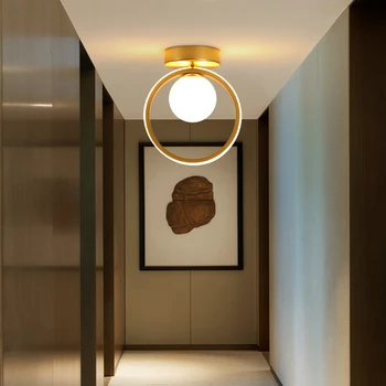 Креативен тавана лампа модерен светлина луксозен лампа, за да премине в хола, коридор светлина канал светлина входната светлина златна led лампа CL31602
