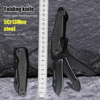Многофункционален Сгъваем Нож С Острие Джобни Ножове За Лов На Открито Инструменти За Оцеляване Тактически Нож