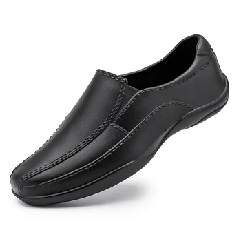 Мъжки Ежедневни обувки 2022, Нов Стил, Удобни Мъжки Обувки От Мека Кожа, Тенис Homme, Пешеходната Обувки, Черни Лоферы