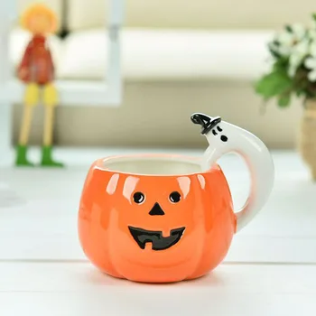 На европейския и американския стил на керамични тыквенная чаша карикатура призрак вода чаша чаша за подарък за Хелоуин рекламна чаша на двойката чашата за кафе