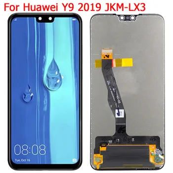 Нов За Huawei Y9 2019 LCD Екран С Рамка Y9 2019 JKM LX1 LX2 LX3 Дисплей Сензорен LCD Дисплей, Дигитайзер, Панел резервни Части