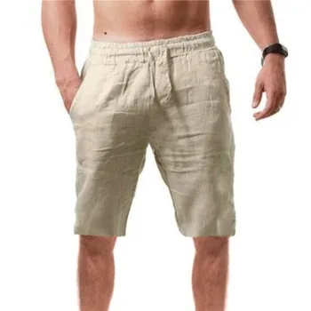 Нови летни мъжки свободни дишащи пятиточечные Панталони от полиестер, Удобни и Модерни мъжки къси Панталони, Панталони за джогинг