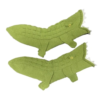 Новост Забавни Животни Дебели терлици Коледни Празници 3D Чорапи От Крокодилска Кожа MXMA