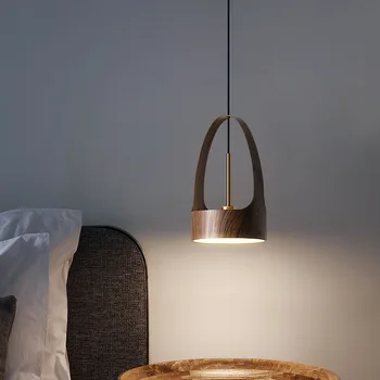 Нощна малък полилей модерен минималистичная китайска лампа за спални Скандинавски трапезария лампа с потъмняване на декоративни лампи за дневна