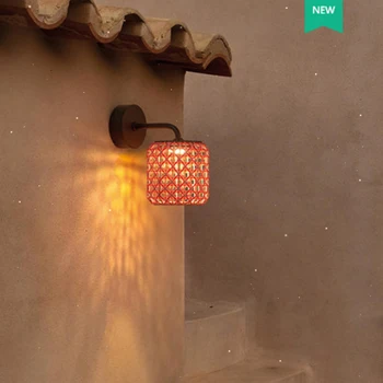 открит вътрешен двор лампа водоустойчив вила пейзаж лампа нов Китайски ръчно тъкани, с монтиран на стената лампа модерна проста врата предна лампа за стенен монтаж лампа