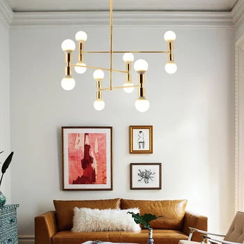 полилей осветление на окачен лампа, окачена лампа ventilador de techo украса на хола скандинавски декорация на дома