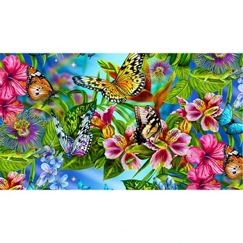 Пълна Квадратна/Кръгла Бормашина 5D САМ Диамантена Картина Аниме Пеперуда на Цвете на Любовта 3D Бродерия на кръстат бод Начало Декор Мозайка