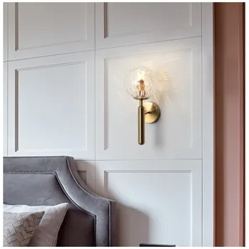 Скандинавски Светлина луксозна подвесная линия, с монтиран на стената лампа модерна проста нощно шкафче за спалня хол персонални стълбище, коридор, декоративни