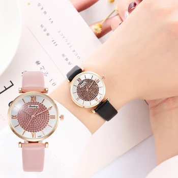 Творчески Часовници Модерен Дамски Часовник с Изображение на Слънцето Seiko Кварцови Часовници Маркови Часовници За Момичета Студентски Гарантирани Reloj Mujer