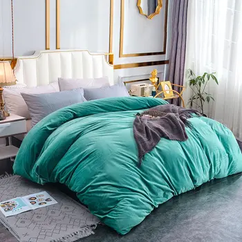 Чист цвят crystal пуховый пухени зима гъст топлина единична двойна плюшено чаршаф легло за домашен текстил