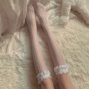 Японската лолита красиви дантелени тъфтинг чорапи, ботуши, чорапи лолита студентка меки чорапи сестри